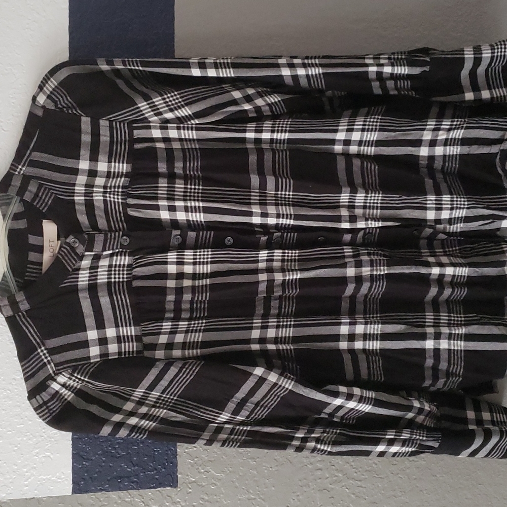 Loft Plaid Blouse